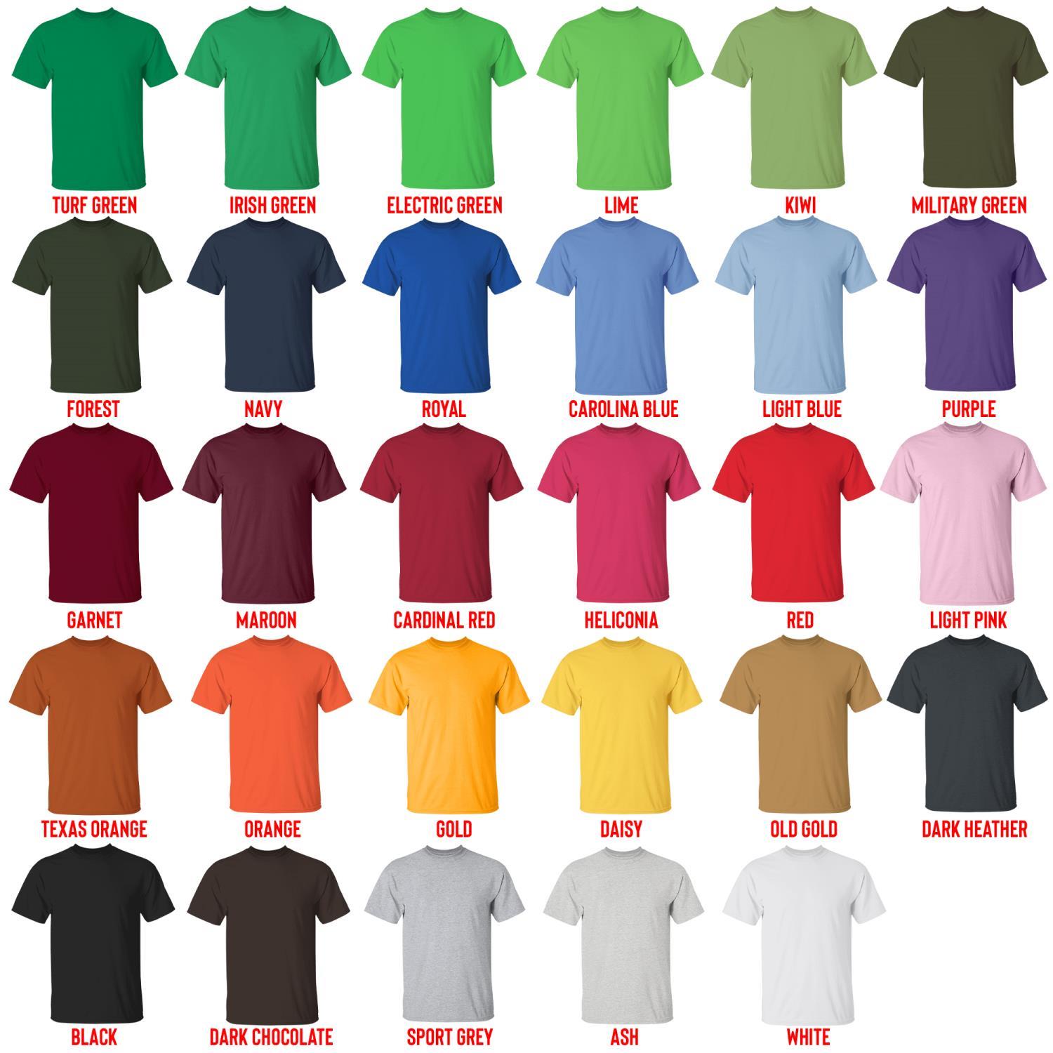 t shirt color chart - Given Merch