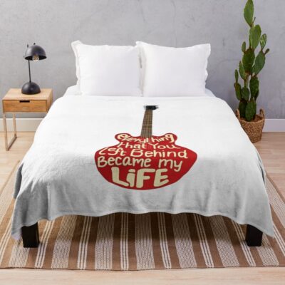 Mafuyu Sato Given Guitar Premium Tee Black Throw Blanket